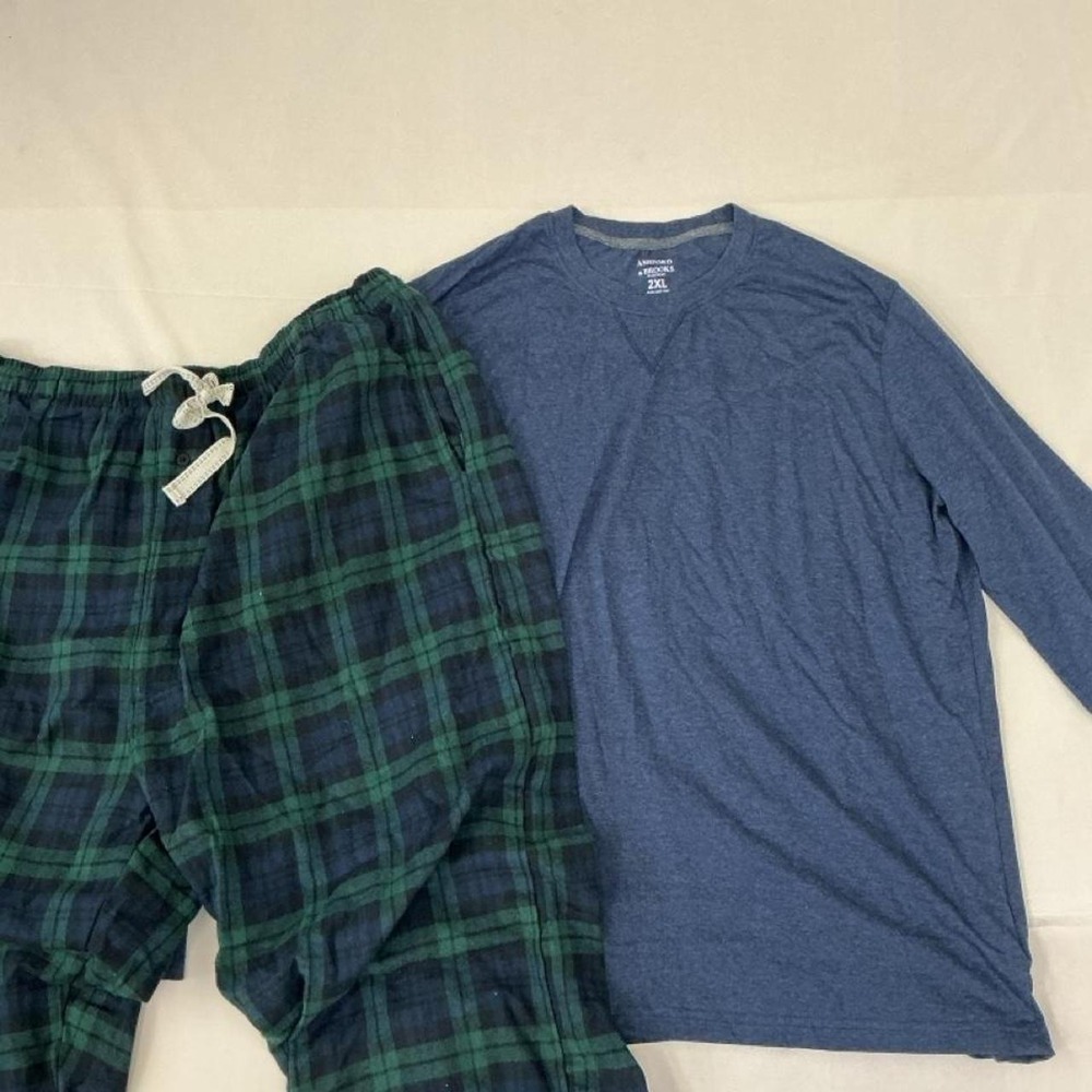 Blue and green plaid pajama set by Ashford & Brooks